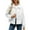 White, variant on Wensltd Lapel Solid Color Short Jacket for Women White Spring Summer Daily Wear Trendy Style Lightweight Jacket