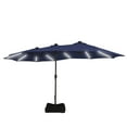 thumbnail image 4 of Mondawe 15ft Double-Sided Solar Patio Umbrella with Base (Included) Large Outdoor Umbrella with Solar Lights, 4 of 10