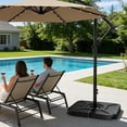 thumbnail image 2 of Easthome 4-Pack Heavy Duty Cantilever Umbrella Base with U-Lock, Offset Patio Market Stand - Square Weighted Base for Outdoor Umbrellas, Fill with Water or Sand for Stability, 2 of 9