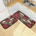 thumbnail image 7 of GZHJMY Skull Rose Kitchen Rug Set of 2 Non Slip Washable Cushioned Anti-Fatigue Kitchen Mat Comfort Standing Floor Mat for Kitchen Washroom Bedroom Carpet Runner, 7 of 7
