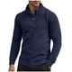 thumbnail image 2 of pstuiky camisa de manga larga para hombre, Top cálido de terciopelo alemán con media cremallera y cuello alto de manga larga de color liso para hombre top de hombre l, 2 of 5