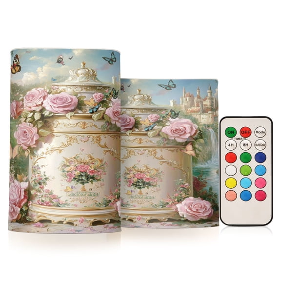 BZSMCE Flameless Candles LED Lights White Postbox Painting Creativity Battery Candles