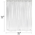 thumbnail image 3 of Wowhub Clear Plastic Shower Curtain Liner with Magnets, Waterproof PEVA Shower Curtain, 71"x71", 3 of 6