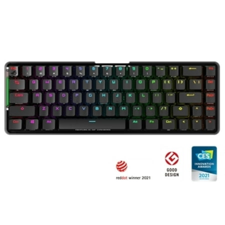 UPC: 0192876864241 | ASUS ROG Falchion Wireless 65% Mechanical Gaming Keyboard | 68 Keys  Aura Sync RGB  Extended Battery Life  Interactive Touch Panel  PBT Keycaps  Cherry MX Brown Switches  Keyboard Cover Case