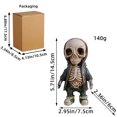 thumbnail image 2 of 100Fens Cool Skeleton Figurines Statue Cool Halloween Home Decor Cute Skull Mini Figurine Collectibles DIY Handicrafts for Desk Decorations, 2 of 2