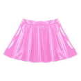 thumbnail image 5 of YONGHS Women's Glossy Latex Leather Short Mini Skirt Pole Dance Raves Clubwear Costumes Pink 3XL, 5 of 7