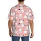 thumbnail image 3 of Fotbe Cute Pink Snowman Cat Camisa Estampada de Manga Corta para Hombre, Casual de Verano, Estilo Playero, Sin Arrugas-XX-Large, 3 of 5