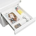 thumbnail image 5 of 3 Drawer Rolling Filing Cabinet with Lock and 2 Keys, Under Desk Metal File Cabinet with Anti-tilt Design, Home Office Storage Cabinet for Hanging Files Letter, Legal, F4, A4 Size, White, 5 of 7