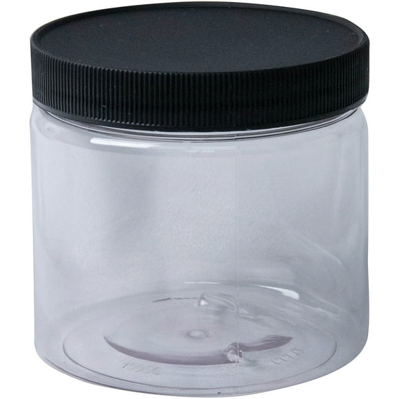 Jacquard Empty Wide Mouth Plastic Jar 16Oz-Clear