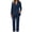 Navy, variant on Women Suits 2 Piece Sets Dressy Business Casual Blazer Jacket and Straight Leg Pant Suits Formal Outfits(Medium,Green)