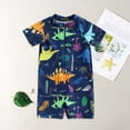 thumbnail image 2 of MEZZALL Boys Print Zipper Swimsuit Vacation Hawaii Beachwear High Stretch Comfort Fit For Toddler Kids Swimming & Beach Play, Navy, 2-3 Years, 2 of 3