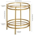 thumbnail image 3 of Evelyn&Zoe Robillard 20" Wide Round Side Table, Brass, 3 of 8