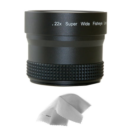 Canon VIXIA HF G30 0.21x-0.22x High Grade Fish-Eye Lens + Nwv Direct Micro Fiber Cleaning Cloth