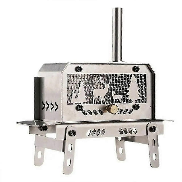 Outdoor Camping Wood Stove Portable for Tent Stainless Steel Tent Stove Decorative Christmas Tree & Table