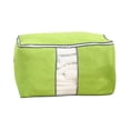 thumbnail image 1 of ziplock bag storage organizer,Bag Organizers Anti Proof Clothes Storage Container Zipper Bag With Clear Window Carry Handles For Blanket Comforter Bedding Closet Storage Boxes,Green, 1 of 3