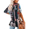 thumbnail image 2 of Terrifier Women's Shirt V-Neck Breathable Short-Sleeve T-Shirt Casual Fashion Tee Soft & Trendy Blouse 4XL, 2 of 8