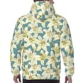 thumbnail image 7 of Lsque Lilies Flowers Pattern Casual Men's Hoodie,Hooded Sweatshirt with Kangaroo Pocket,Pullover Hoodie-X-Large, 7 of 7