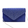 thumbnail image 1 of Women Envelope Bag Rectangular Hasp Rhinestone Stylish Rectangular Women Woman Envelope Fashionable Business Party Bridal Handbag Birthday Gift Blue, 1 of 9