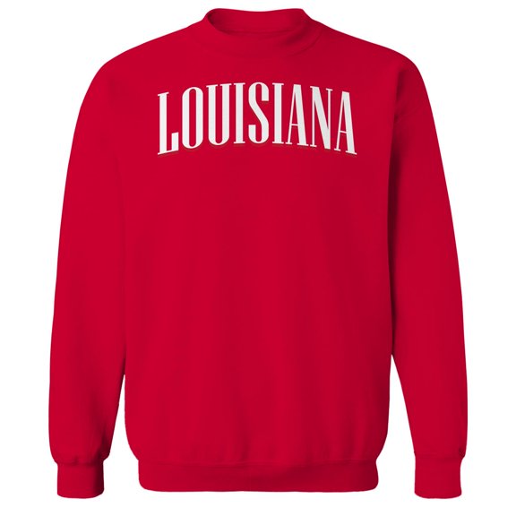 Louisiana Humor Graphic Red Men's Crewneck Sweatshirt