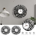 thumbnail image 2 of Melting Clock Modern Contemporary Islamic Arabic Calligraphy Clock Wall U7, 2 of 8