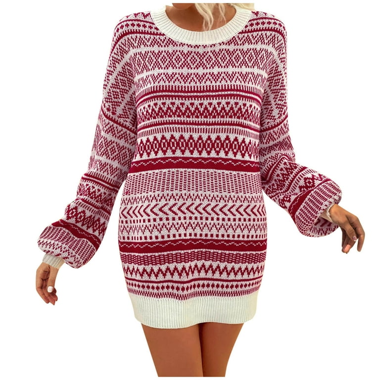 Long Sweaters for Women Wrap Sweater Dress Womens Christmas