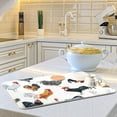thumbnail image 6 of Roosters Pattern Dish Drying Mat Microfiber Kitchen Mats Large Counter Absorbent Dish Pad Drainer Rack 16"x18", 6 of 7
