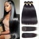 thumbnail image 1 of Mechones de pelo liso brasileño con cierre de encaje HD, extensiones de cabello 5x5 4x4 para mujeres, mechones rectos de cabello humano con cierre, 1 of 5