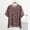 Brown, variant on Viluyesy Women's T Shirts Short Sleeve Crew Neck Casual Graphic Print Loose Fit Summer Daily Tops Brown Size 4XL