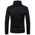 thumbnail image 4 of Men Long Sleeve Pullover High Neck Turtleneck Stretch Slim Basic T Shirt Tee Top, 4 of 5