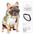 thumbnail image 3 of Fotbe Strawberry and Lemon Sudadera con Estampado para Perros Pequeños – Suéter con Capucha para Mascotas, Tela Suave de Forro Polar con Bolsillo-Small, 3 of 7