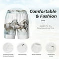 thumbnail image 6 of Picia Running White Horses pattern Mens Swim Trunks with Compression Liner Stretch Beach Shorts Quick Dry with Zipper Pockets No-Chafing Board Shorts-XX-Large, 6 of 9