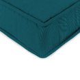 thumbnail image 3 of Jordan Manufacturing 45" x 22" Canvas Teal Solid Rectangular Outdoor Deep Seating Chair Seat and Back Cushion with Ties and Welt, 3 of 9