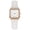White, variant on YZZZJZQL Women'S Watches Fashion Classic Square Quartz Watch Casual Leather Band Wristwatches With Luminouse Easy Read Dial Black
