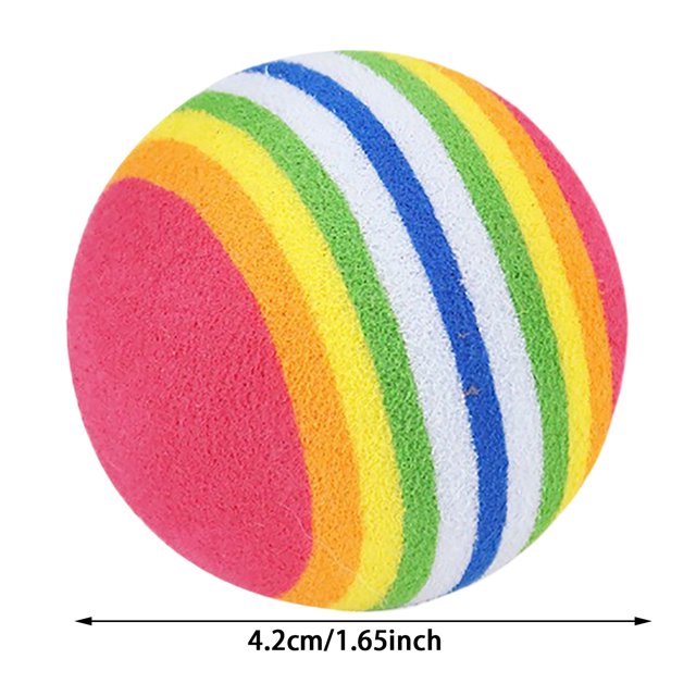EVA Cat Rainbow Crinkle Kick For Cats Soft & Chewable Quiet Interactive Play For Indoor
