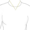 thumbnail image 2 of Bling Jewelry Womens Minimalist  Chevron V Pendant Necklace 14K Gold Plated Silver, 2 of 5