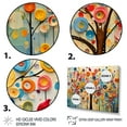 thumbnail image 3 of Designart "Abstract Tree in Colorful Style III" Floral Framed Wall Art Decor - Global Multicolor Tree African Entryway Framed Wall Art, 3 of 6