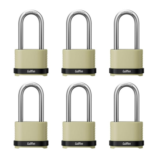 Paquete de 6 candados combinados Guliffen Heavy Duty Outdoor