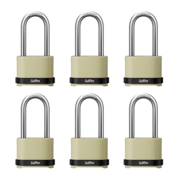 Paquete de 6 candados combinados Guliffen Heavy Duty Outdoor