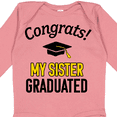 thumbnail image 4 of Inktastic Congrats My Sister Graduated with Cap Boys or Girls Long Sleeve Baby Bodysuit, 4 of 5