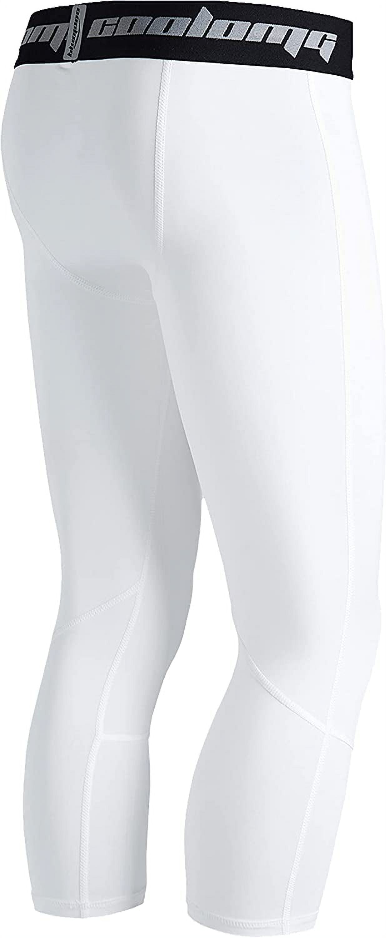 COOLOMG Youth Boys Compression Pants 3/4 Basketball Baselayer