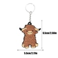 thumbnail image 2 of Cute Cartoon Plateau Cow Keychain Adorable and Durable Hanging Pendant Accessory for Everyday Use, 2 of 8