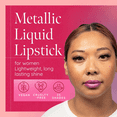 thumbnail image 3 of Aromi Metallic Liquid Lipstick | Long-lasting, Fuchsia, Pink Lip Color with Shimmery Finish (Moody Magenta), 3 of 13