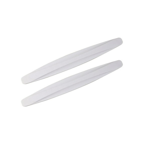 Linyer 2 Pieces Car Bumper Strip Self Adhesive Nonslip Removable Auto Corner Protector Vehicle Anti-scratch Sticker Rear Universal White