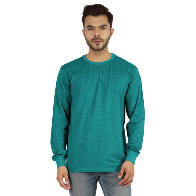 Inkmeso T-shirt à Manches Longues en Coton pour Hommes, Col Rond Basique