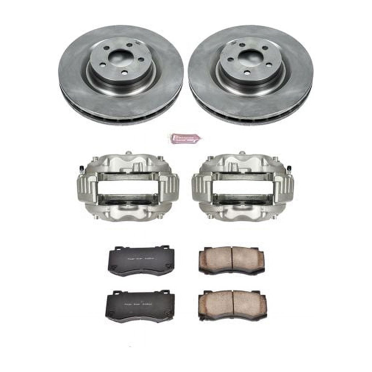 PowerStop Front Stock Replacement Brake Pad and Rotor Kit with Calipers Fits: CHRYSLER DODGE Select Models KCOE4695