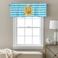 thumbnail image 3 of Yellow Beer Mugs Valance Curtain for Windows Golden Beer Wheat White Blue Rhombus Plaid Rod Pocket Curtain Valances Short Window Treatments Panels for Kitchen Bathroom Laundry Basement 42 x 12 Inch, 3 of 9