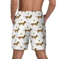 thumbnail image 3 of Kdxio Dachshund Going To Play Tennis Print Men's Swim Trunks with Compression Liner 7 Inch Inseam Quick Dry Swim Shorts, 3 of 7