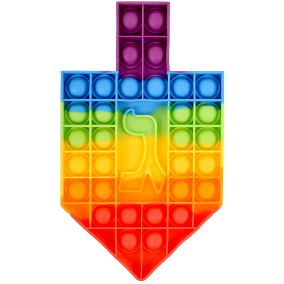 Multicolor Pop It Colorful Hanukkah Dreidel