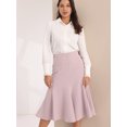 thumbnail image 4 of DARING DIVA Women's Mermaid Work High Waist Elegant Midi Fishtail Skirt S Pink, 4 of 6