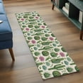 thumbnail image 3 of Cactus Summer 2'x6' Runner Rugs for Hallway Kitchen Bedside Non Slip, Watercolor Tropical Botanical Linen Texture Entryway Rug Runners with Rubber Backing, Long Carpet Runner for Laundry Room, 3 of 8